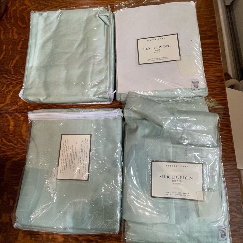 Pottery Barn Silk Dupioni drapes